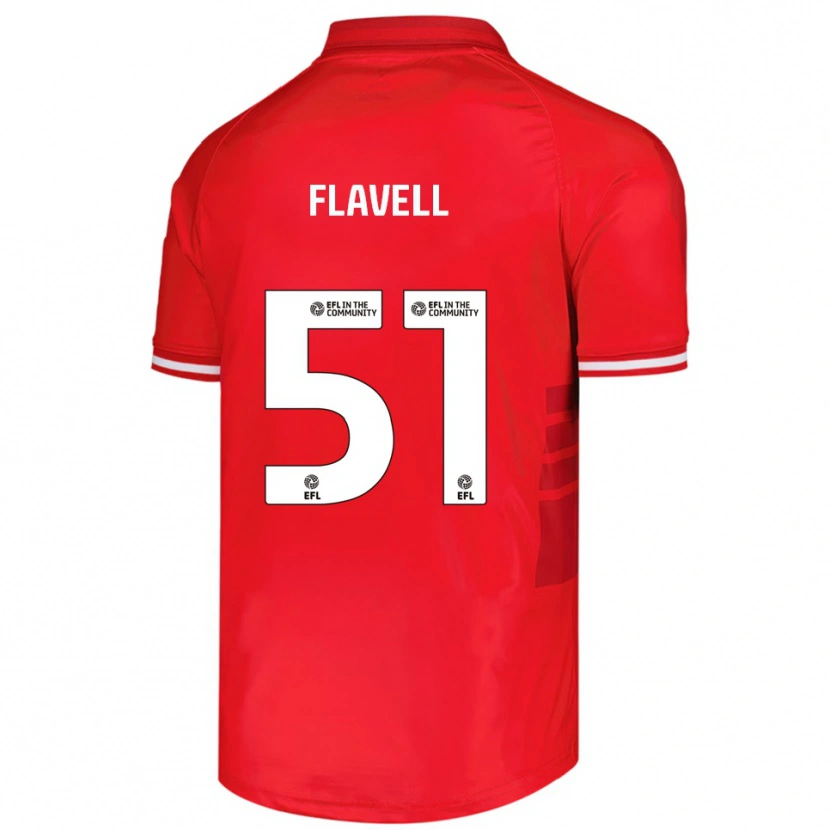 Danxen Heren Kieren Flavell #51 Rood Wit Thuisshirt Thuistenue 2025/26 T-Shirt