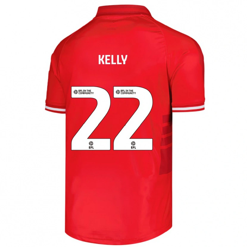 Danxen Heren Patrick Kelly #22 Rood Wit Thuisshirt Thuistenue 2025/26 T-Shirt