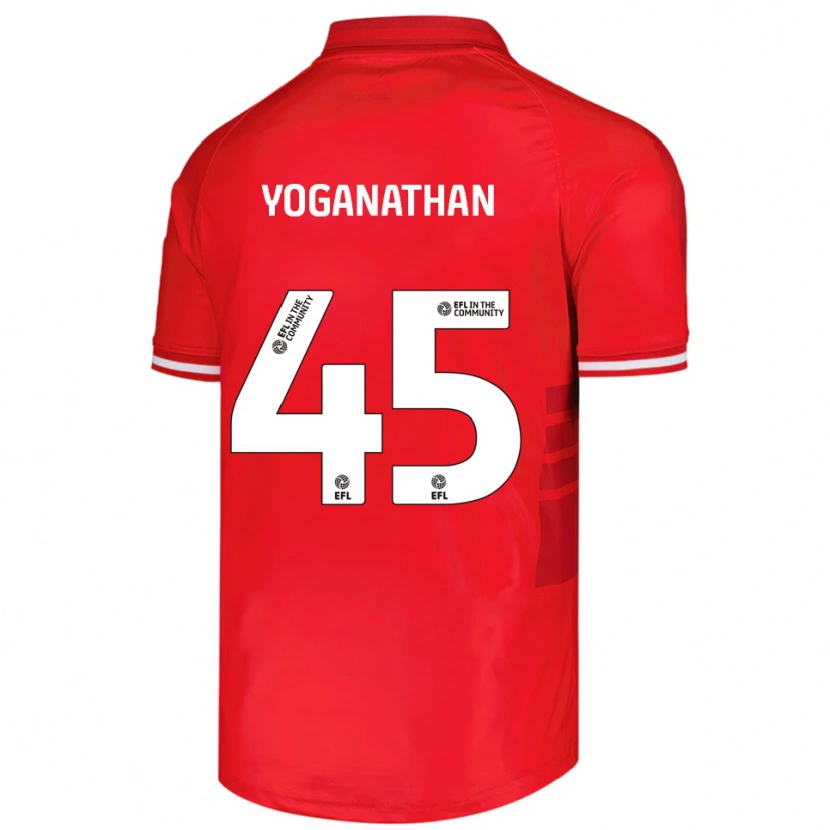 Danxen Heren Vimal Yoganathan #45 Rood Wit Thuisshirt Thuistenue 2025/26 T-Shirt