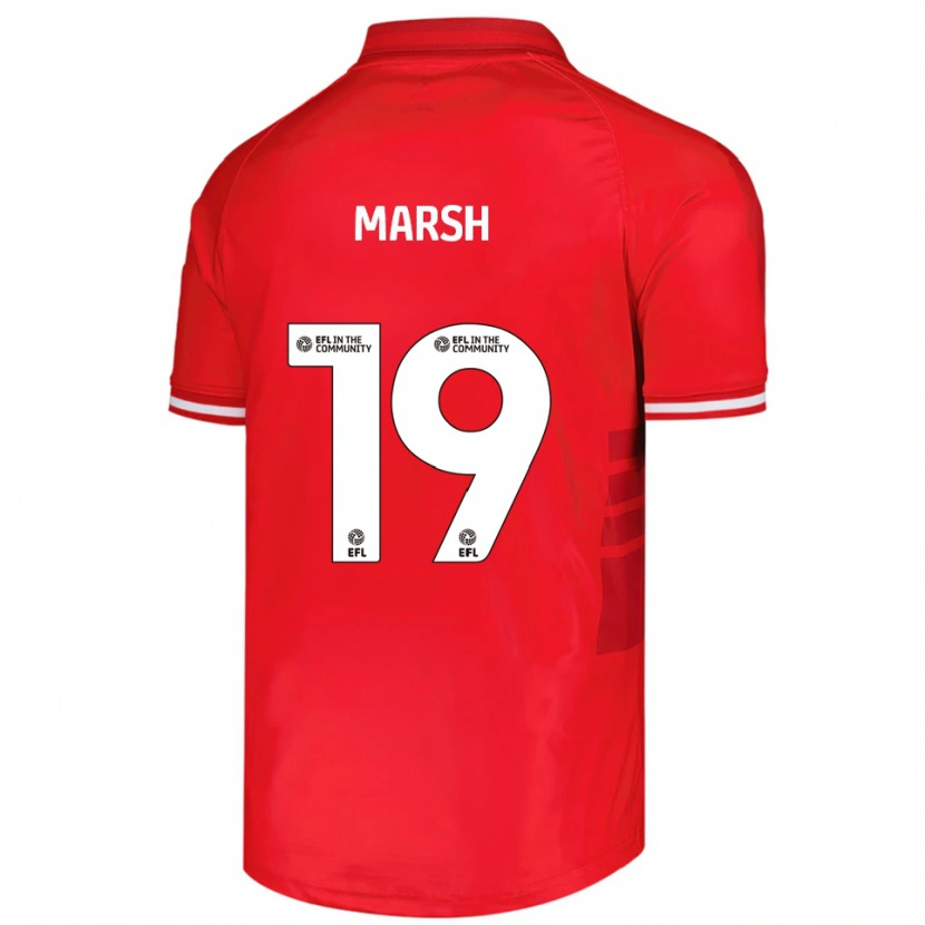 Danxen Heren Aiden Marsh #19 Rood Wit Thuisshirt Thuistenue 2025/26 T-Shirt