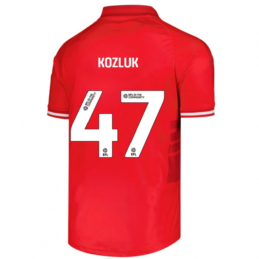 Danxen Heren Ziggy Kozluk #47 Rood Wit Thuisshirt Thuistenue 2025/26 T-Shirt