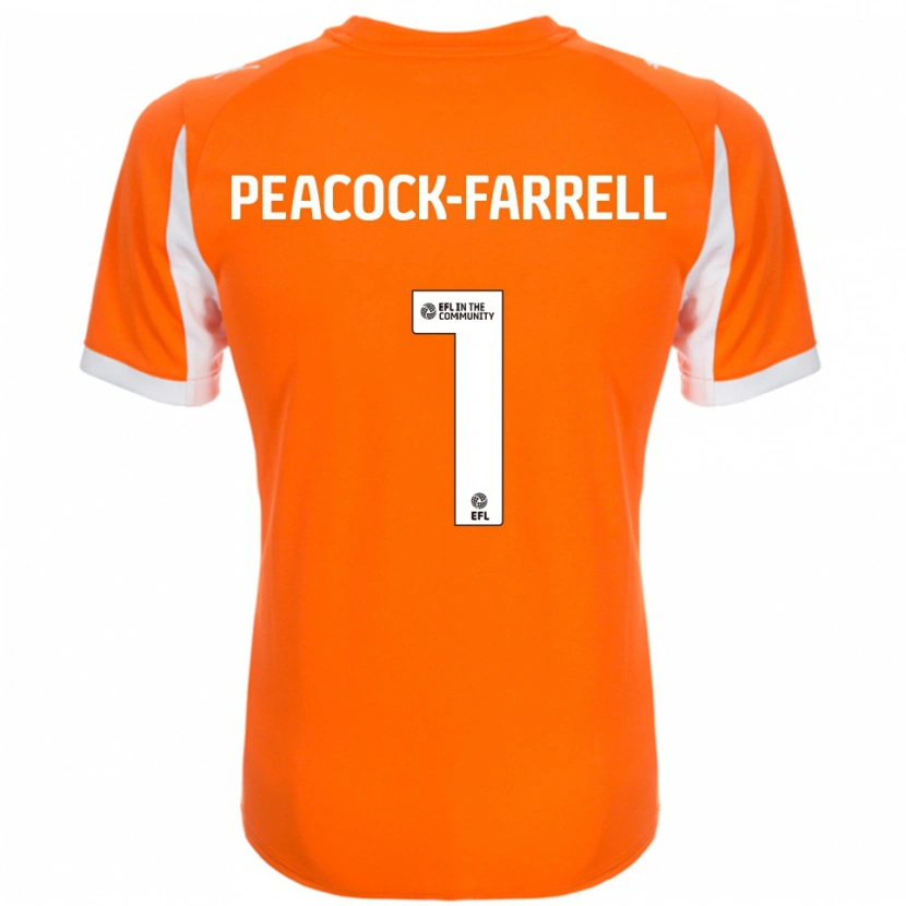 Danxen Heren Bailey Peacock-Farrell #1 Oranje Wit Thuisshirt Thuistenue 2025/26 T-Shirt