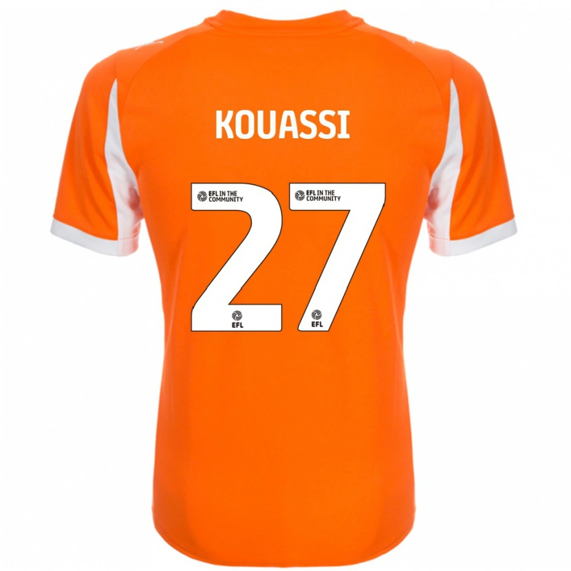 Danxen Heren Kylian Kouassi #27 Oranje Wit Thuisshirt Thuistenue 2025/26 T-Shirt