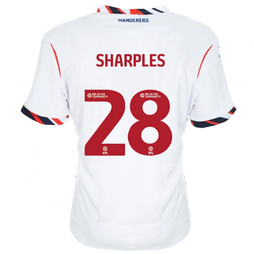 Danxen Heren Sonny Sharples-Ahmed #28 Wit Rood Thuisshirt Thuistenue 2025/26 T-Shirt