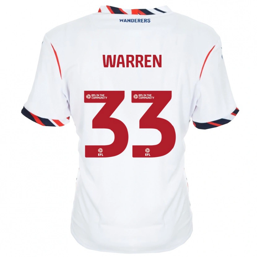 Danxen Heren Charlie Warren #33 Wit Rood Thuisshirt Thuistenue 2025/26 T-Shirt