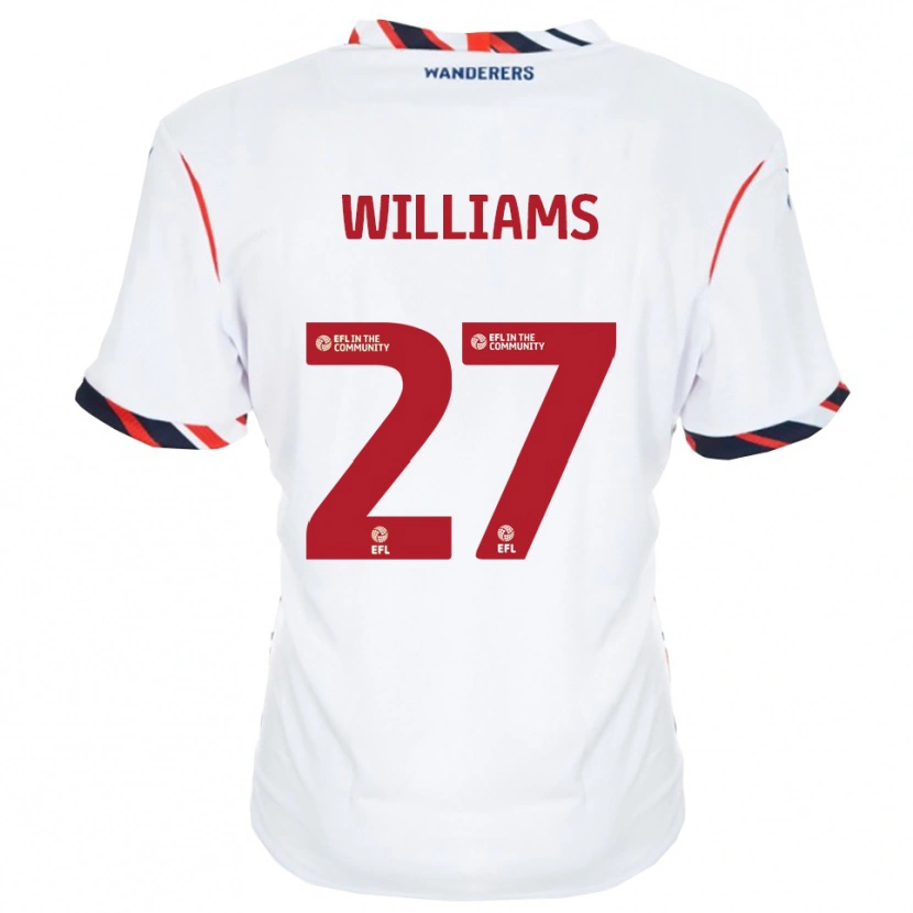 Danxen Heren Randell Williams #27 Wit Rood Thuisshirt Thuistenue 2025/26 T-Shirt