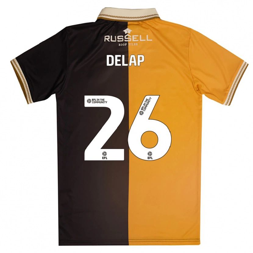 Danxen Heren Finn Delap #26 Geel Zwart Thuisshirt Thuistenue 2025/26 T-Shirt