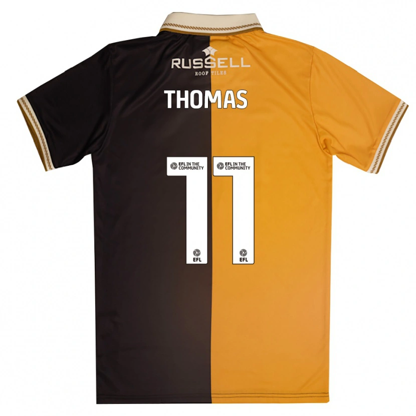 Danxen Heren Shanae Thomas #11 Geel Zwart Thuisshirt Thuistenue 2025/26 T-Shirt