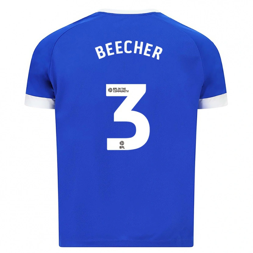 Danxen Heren Josh Beecher #3 Blauw Wit Thuisshirt Thuistenue 2025/26 T-Shirt