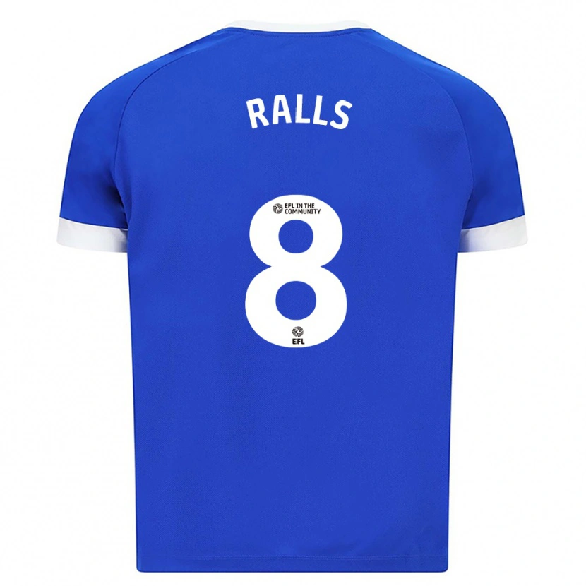 Danxen Heren Joe Ralls #8 Blauw Wit Thuisshirt Thuistenue 2025/26 T-Shirt