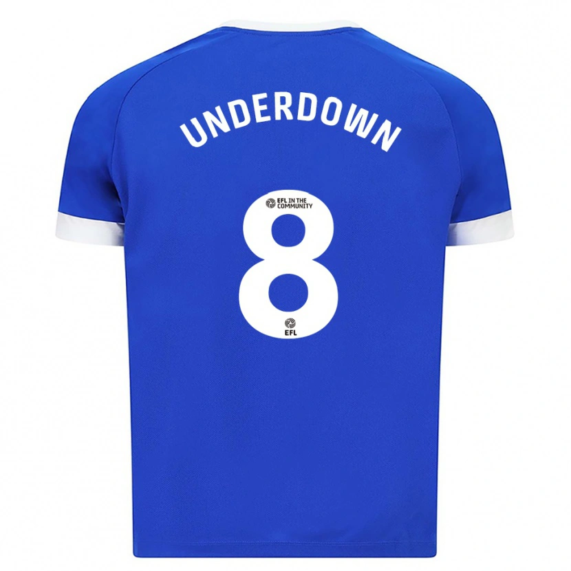 Danxen Heren Kanisha Underdown #8 Blauw Wit Thuisshirt Thuistenue 2025/26 T-Shirt