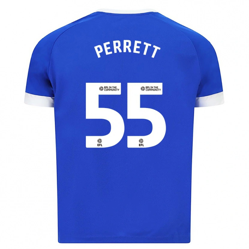 Danxen Heren Troy Perrett #55 Blauw Wit Thuisshirt Thuistenue 2025/26 T-Shirt
