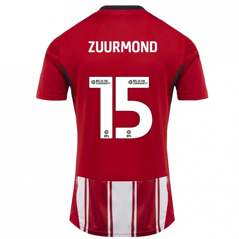 Danxen Heren Ishbel Zuurmond #15 Rood Wit Zwart Thuisshirt Thuistenue 2025/26 T-Shirt