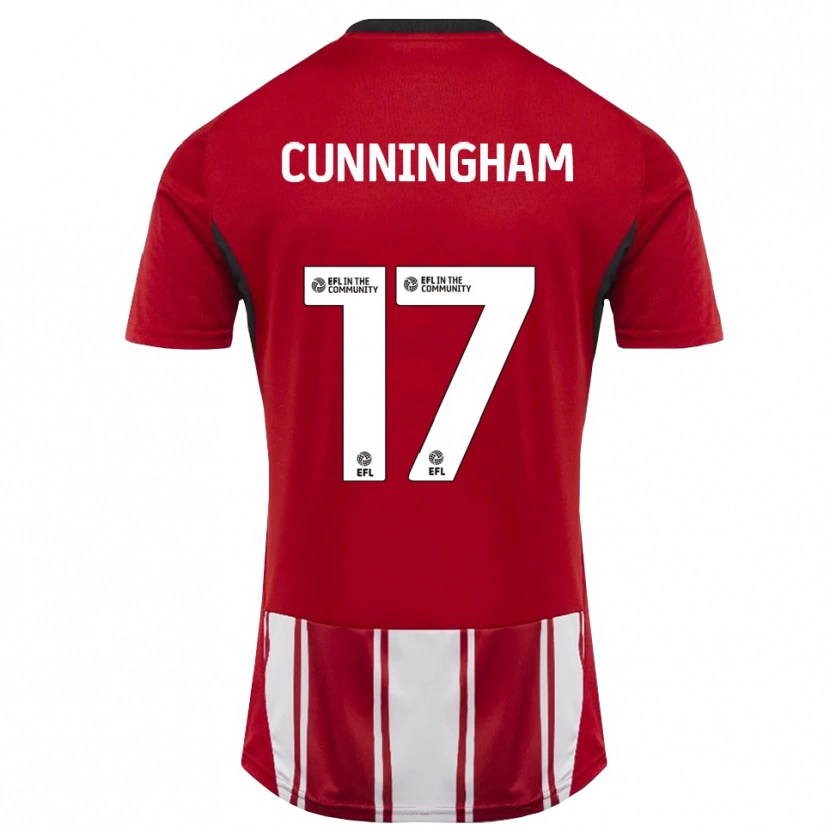 Danxen Heren Zoe Cunningham #17 Rood Wit Zwart Thuisshirt Thuistenue 2025/26 T-Shirt