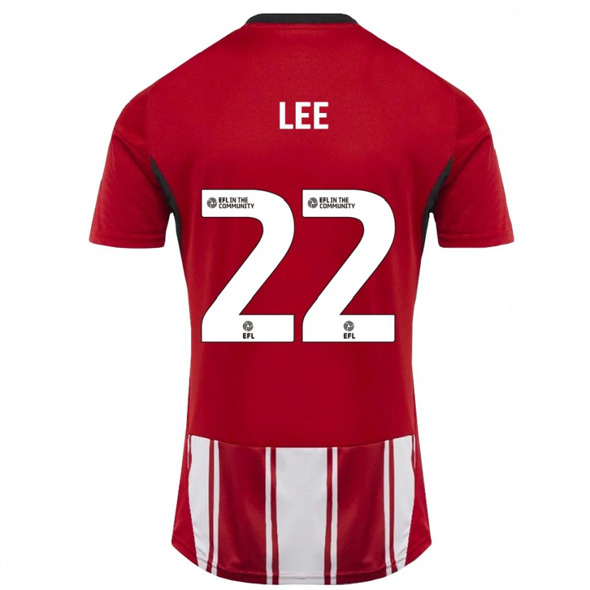 Danxen Heren Harry Lee #22 Rood Wit Zwart Thuisshirt Thuistenue 2025/26 T-Shirt