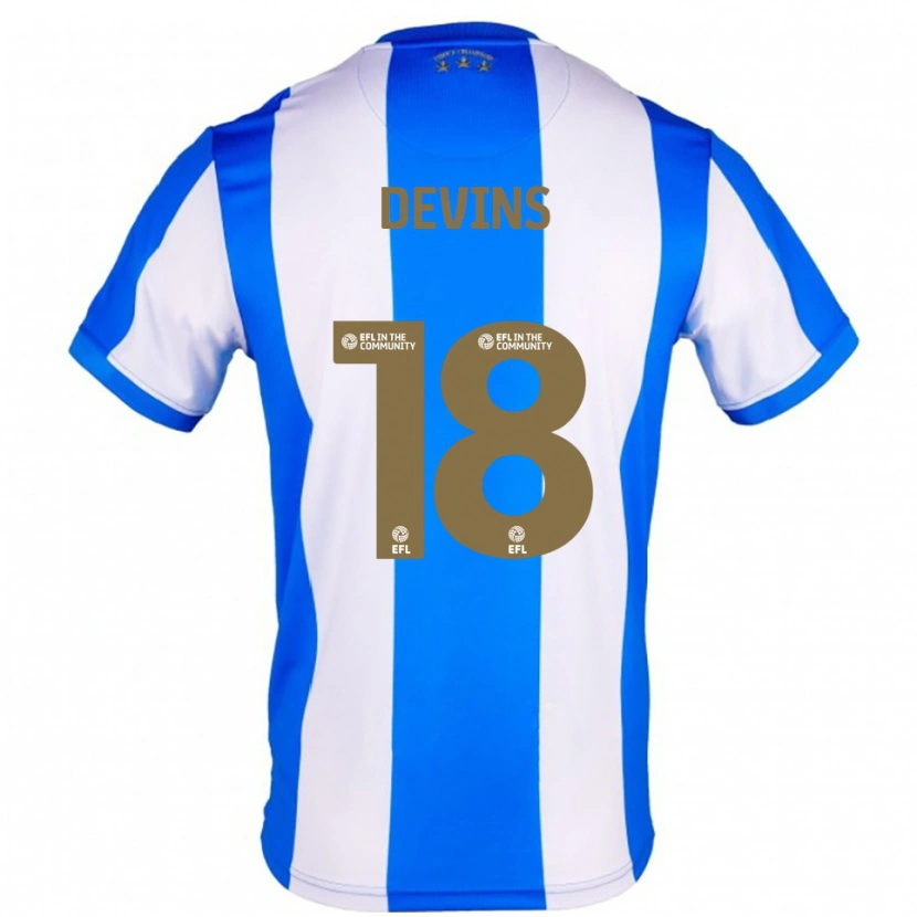 Danxen Heren Caitlin Devins #18 Blauw Wit Thuisshirt Thuistenue 2025/26 T-Shirt