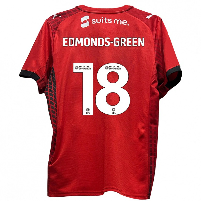Danxen Heren Rarmani Edmonds-Green #18 Rood Zwart Thuisshirt Thuistenue 2025/26 T-Shirt