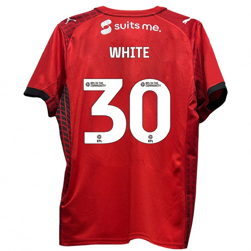 Danxen Heren Joe White #30 Rood Zwart Thuisshirt Thuistenue 2025/26 T-Shirt