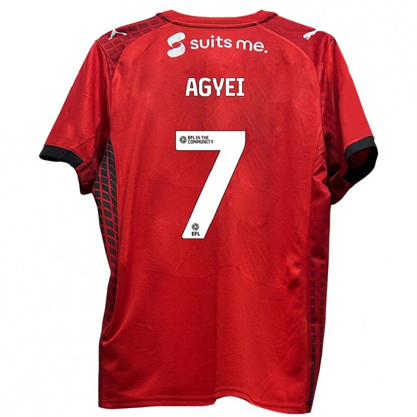 Danxen Heren Dan Agyei #7 Rood Zwart Thuisshirt Thuistenue 2025/26 T-Shirt