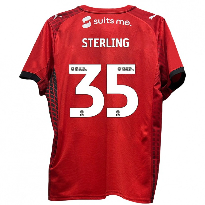 Danxen Heren Aaron Sterling #35 Rood Zwart Thuisshirt Thuistenue 2025/26 T-Shirt