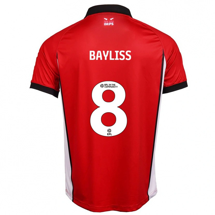 Danxen Heren Tom Bayliss #8 Rood Wit Thuisshirt Thuistenue 2025/26 T-Shirt