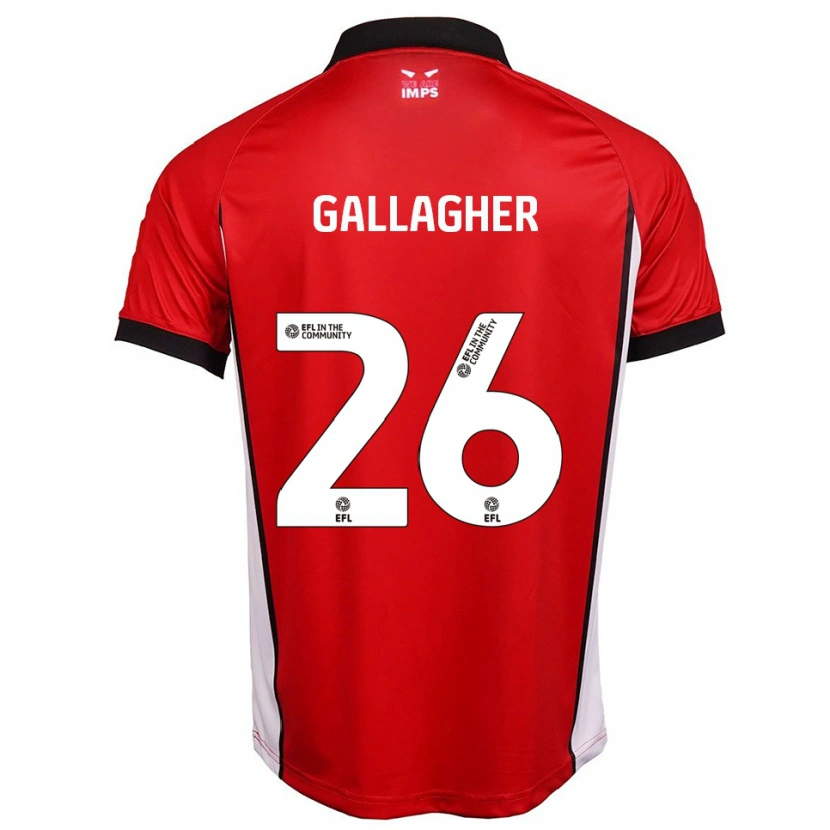 Danxen Heren Oisín Gallagher #26 Rood Wit Thuisshirt Thuistenue 2025/26 T-Shirt