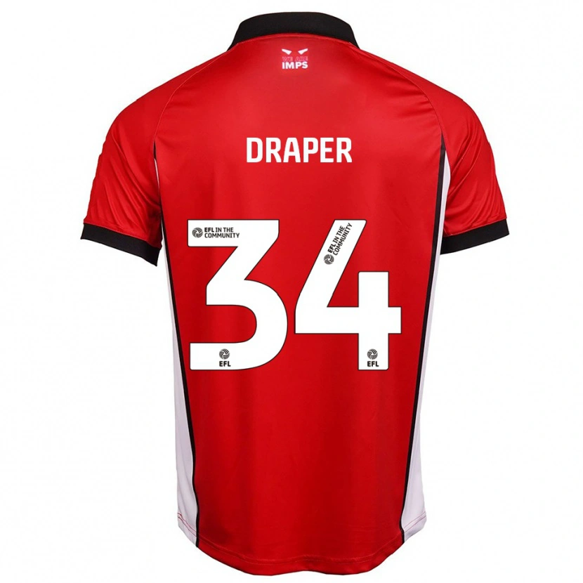 Danxen Heren Freddie Draper #34 Rood Wit Thuisshirt Thuistenue 2025/26 T-Shirt