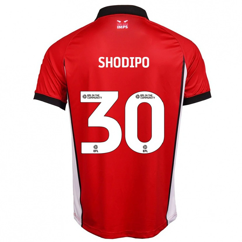 Danxen Heren Olamide Shodipo #30 Rood Wit Thuisshirt Thuistenue 2025/26 T-Shirt