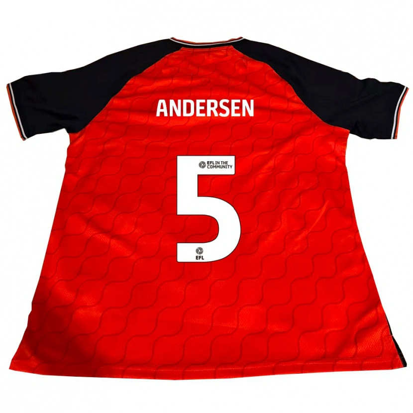 Danxen Heren Mads Andersen #5 Oranje Zwart Wit Thuisshirt Thuistenue 2025/26 T-Shirt