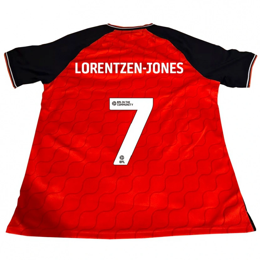 Danxen Heren Jack Lorentzen-Jones #7 Oranje Zwart Wit Thuisshirt Thuistenue 2025/26 T-Shirt