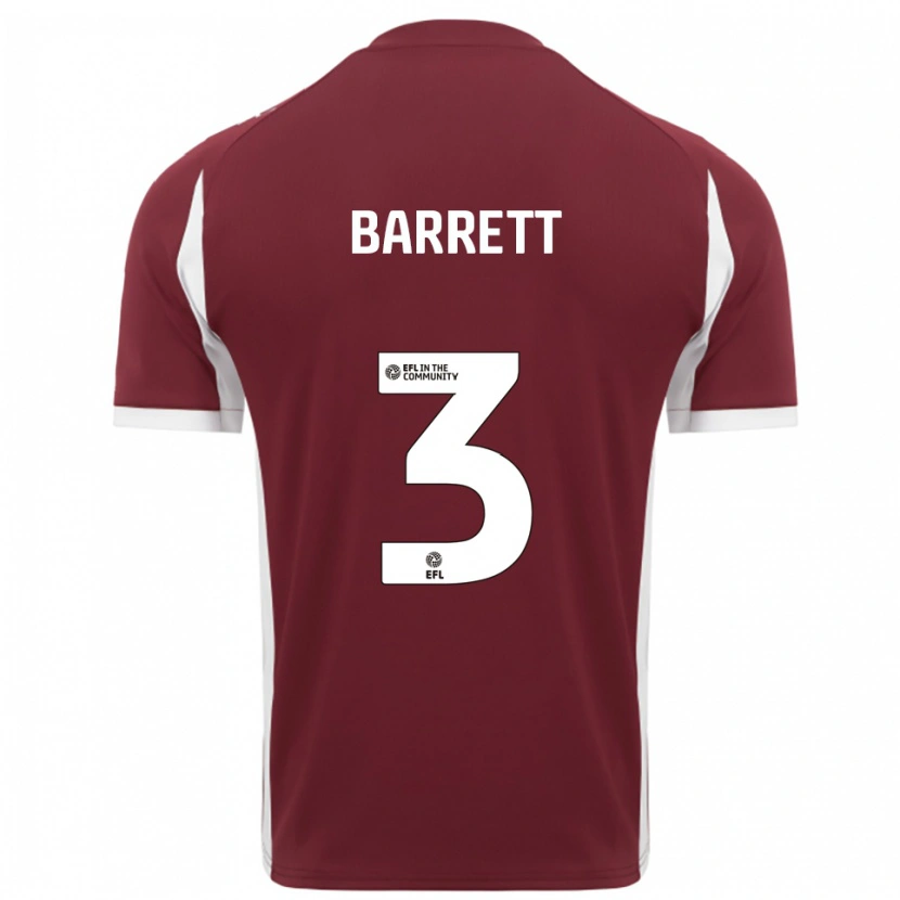 Danxen Heren Victoria Barrett #3 Bordeauxrood Wit Thuisshirt Thuistenue 2025/26 T-Shirt