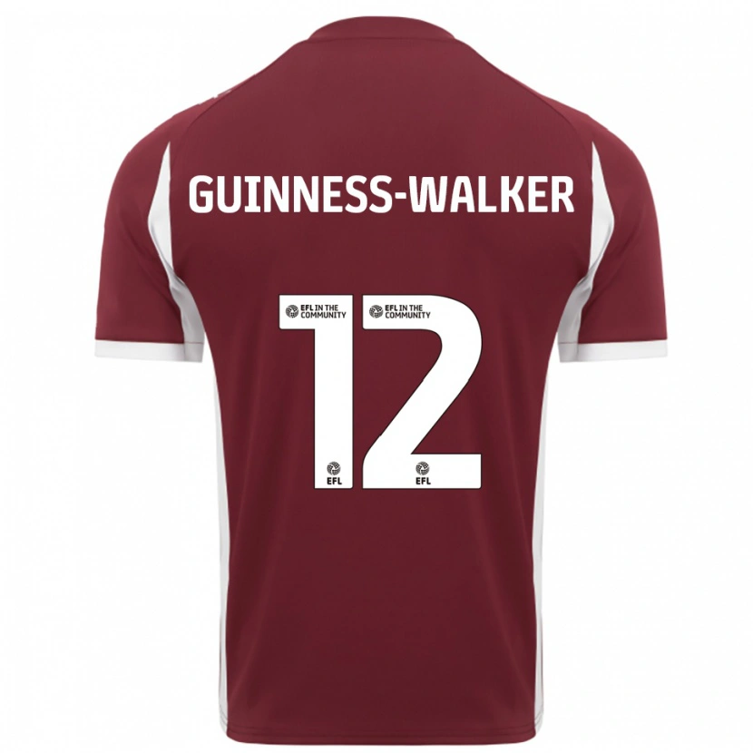 Danxen Heren Nesta Guinness-Walker #12 Bordeauxrood Wit Thuisshirt Thuistenue 2025/26 T-Shirt