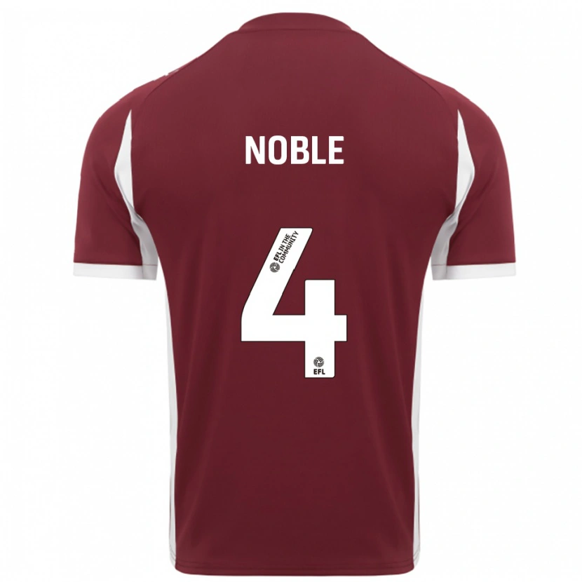 Danxen Heren Fay Noble #4 Bordeauxrood Wit Thuisshirt Thuistenue 2025/26 T-Shirt