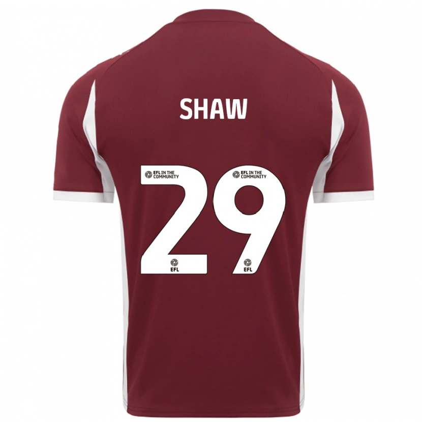 Danxen Heren Liam Shaw #29 Bordeauxrood Wit Thuisshirt Thuistenue 2025/26 T-Shirt