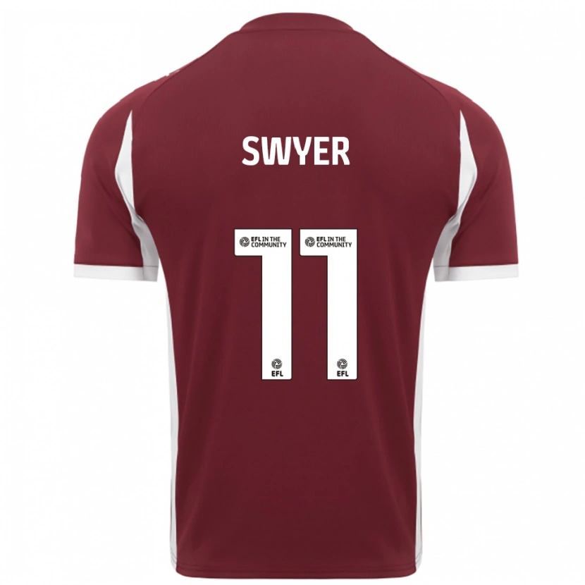 Danxen Heren Kamarai Swyer #11 Bordeauxrood Wit Thuisshirt Thuistenue 2025/26 T-Shirt