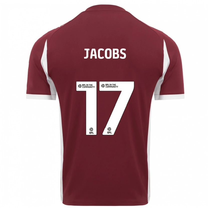 Danxen Heren Michael Jacobs #17 Bordeauxrood Wit Thuisshirt Thuistenue 2025/26 T-Shirt