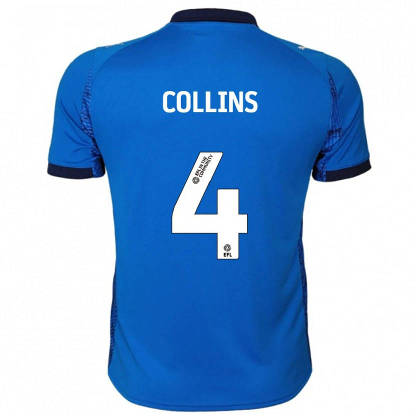 Danxen Heren Archie Collins #4 Blauw Wit Thuisshirt Thuistenue 2025/26 T-Shirt