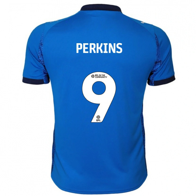 Danxen Heren Kier Perkins #9 Blauw Wit Thuisshirt Thuistenue 2025/26 T-Shirt