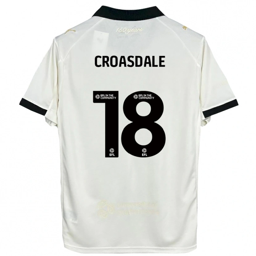 Danxen Heren Ryan Croasdale #18 Gebroken Wit Zwart Thuisshirt Thuistenue 2025/26 T-Shirt