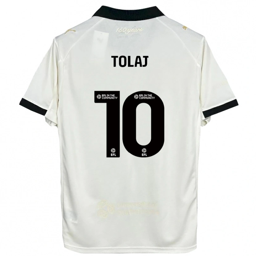 Danxen Heren Lorent Tolaj #10 Gebroken Wit Zwart Thuisshirt Thuistenue 2025/26 T-Shirt