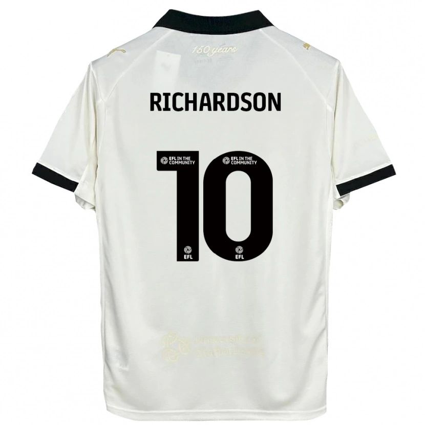 Danxen Heren Kelsey Richardson #10 Gebroken Wit Zwart Thuisshirt Thuistenue 2025/26 T-Shirt