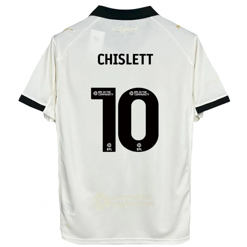 Danxen Heren Ethan Chislett #10 Gebroken Wit Zwart Thuisshirt Thuistenue 2025/26 T-Shirt
