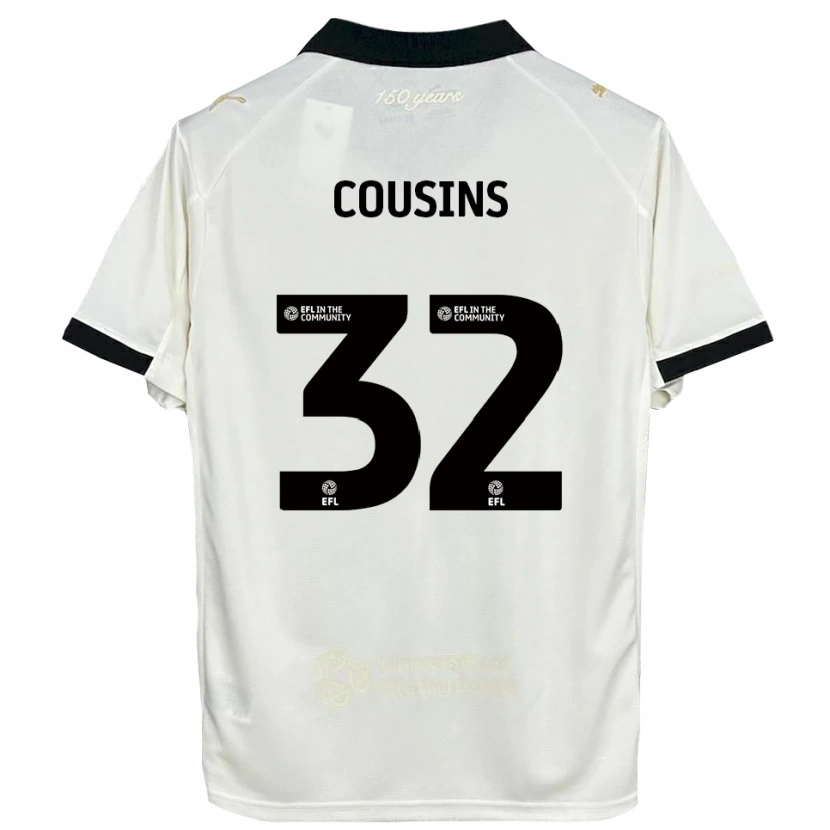 Danxen Heren Logan Cousins #32 Gebroken Wit Zwart Thuisshirt Thuistenue 2025/26 T-Shirt