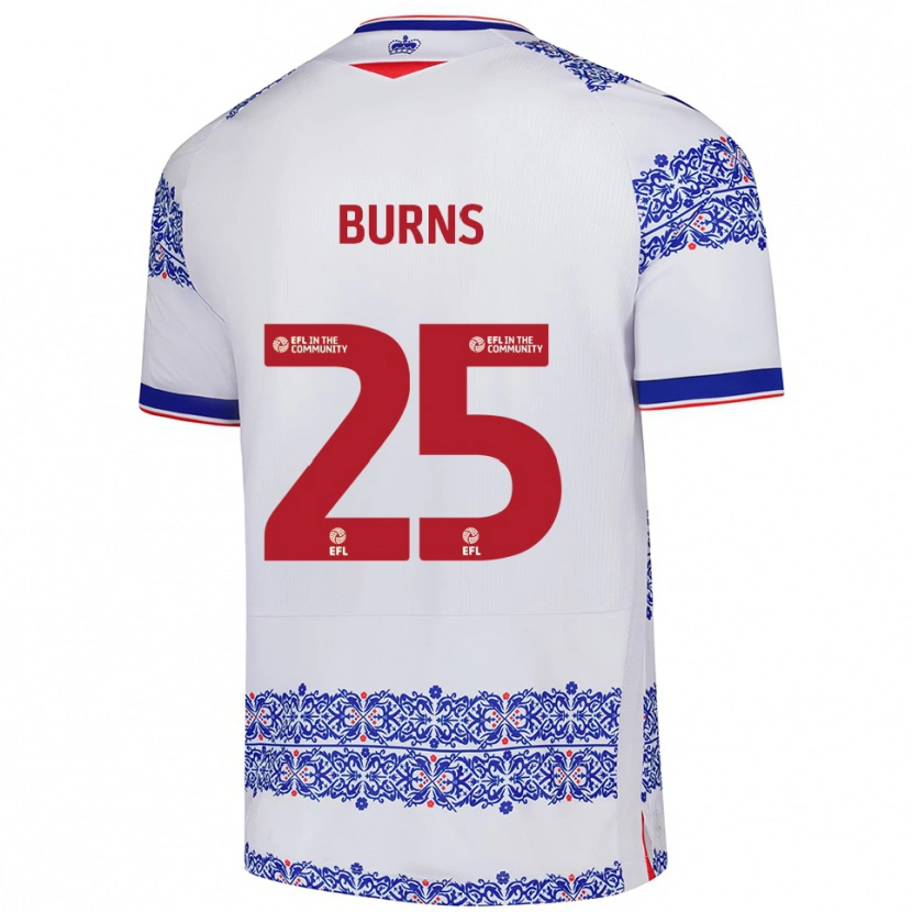 Danxen Heren Jacqueline Burns #25 Wit Blauw Thuisshirt Thuistenue 2025/26 T-Shirt