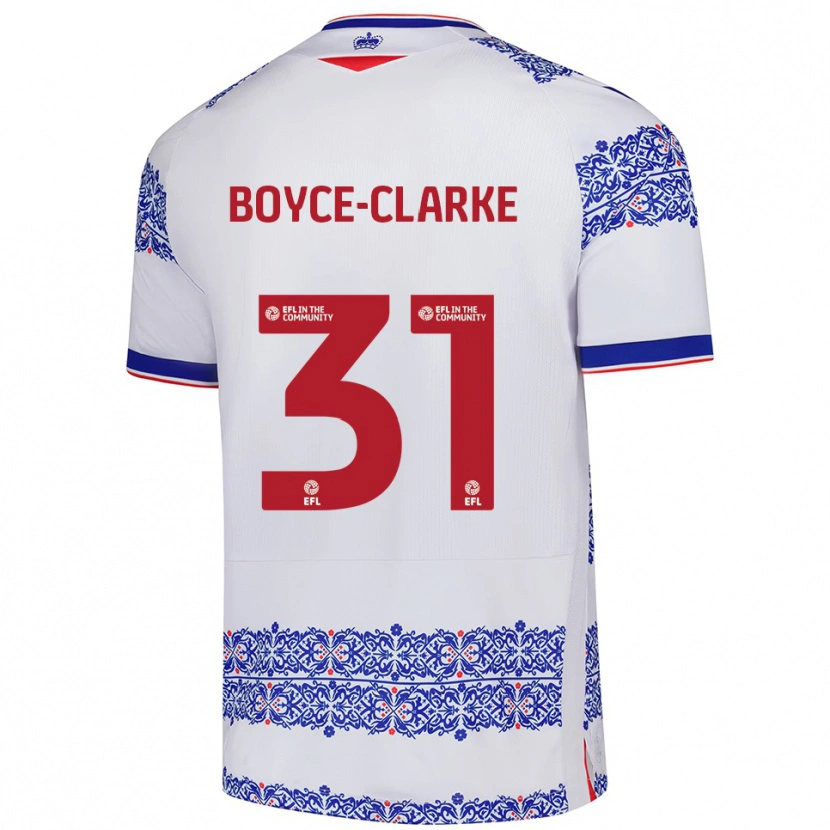 Danxen Heren Coniah Boyce-Clarke #31 Wit Blauw Thuisshirt Thuistenue 2025/26 T-Shirt