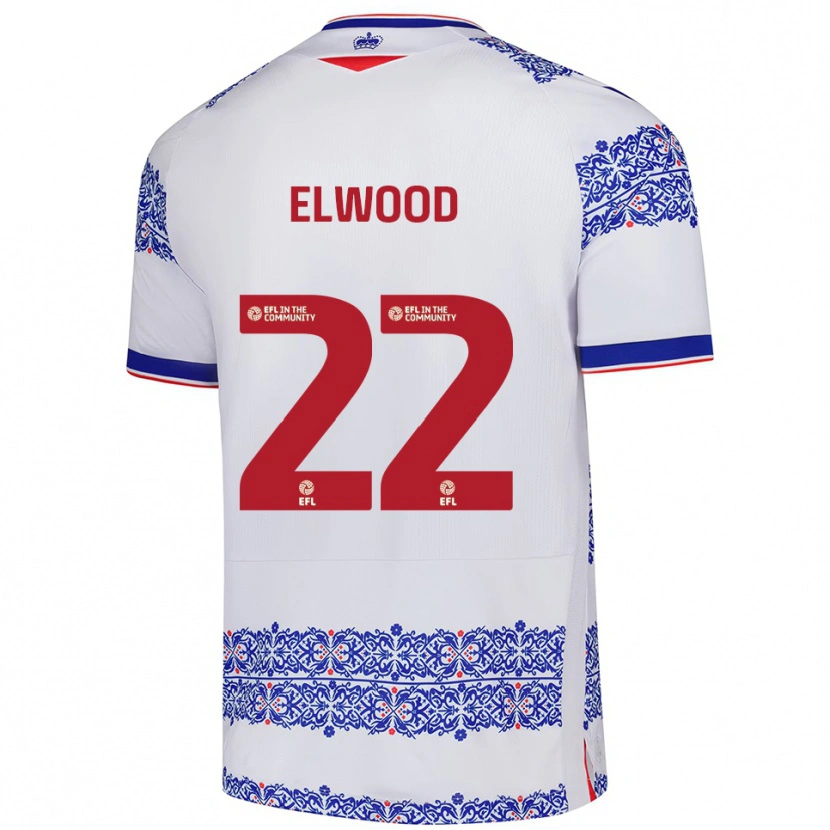 Danxen Heren Amelia Elwood #22 Wit Blauw Thuisshirt Thuistenue 2025/26 T-Shirt