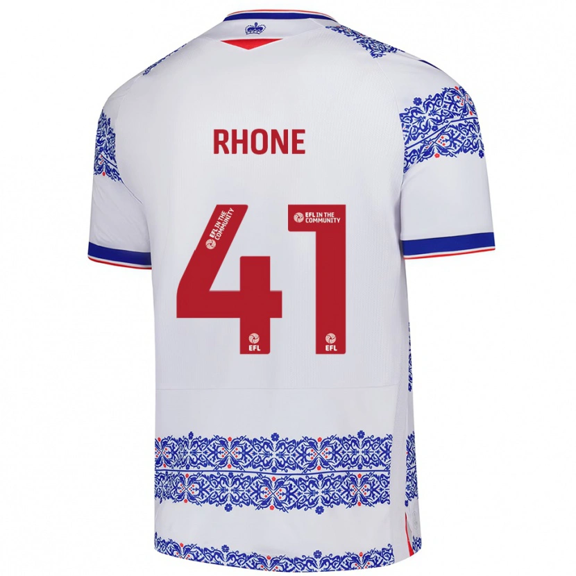 Danxen Heren Harrison Rhone #41 Wit Blauw Thuisshirt Thuistenue 2025/26 T-Shirt