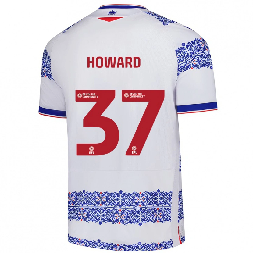 Danxen Heren Luke Howard #37 Wit Blauw Thuisshirt Thuistenue 2025/26 T-Shirt