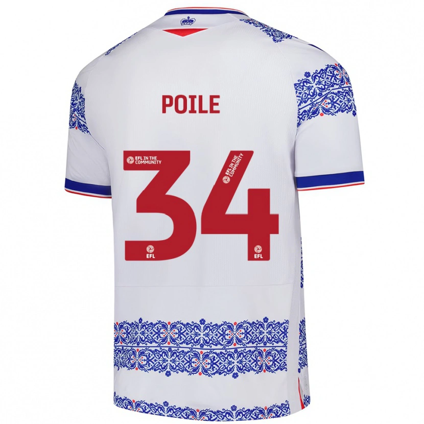 Danxen Heren Imogen Poile #34 Wit Blauw Thuisshirt Thuistenue 2025/26 T-Shirt