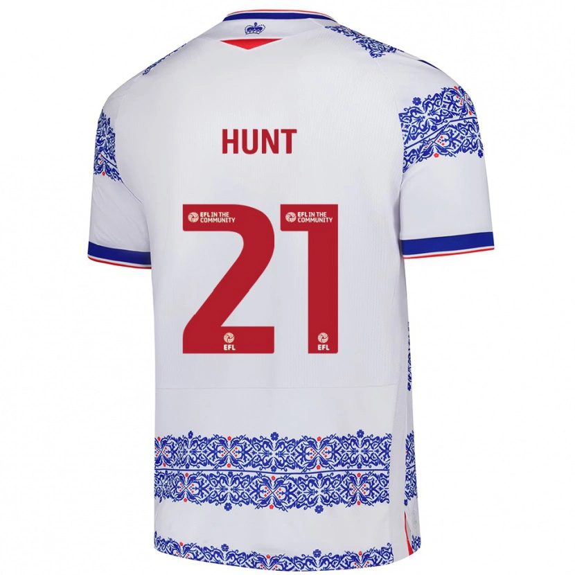 Danxen Heren Mae Hunt #21 Wit Blauw Thuisshirt Thuistenue 2025/26 T-Shirt